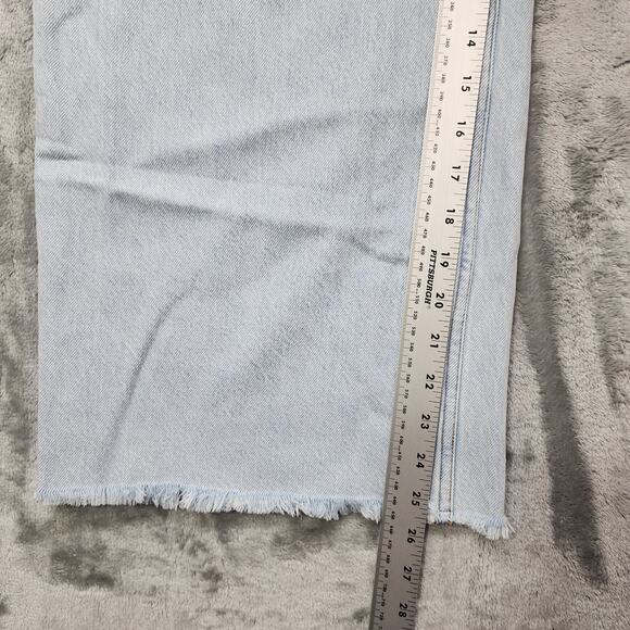 Abercrombie & Fitch Jeans Womens 28/6 Blue Crop Wide Leg High‎ Rise Light Wash - Picture 10 of 12